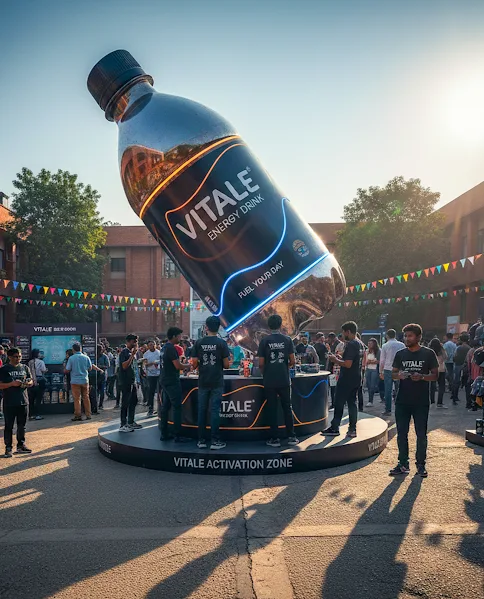 Live experiential marketing event inside Indian college campus