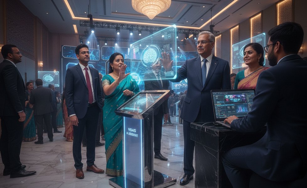 High-tech stage setup for live event production in India