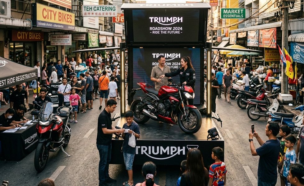 Technician activating a new bike before delivery.