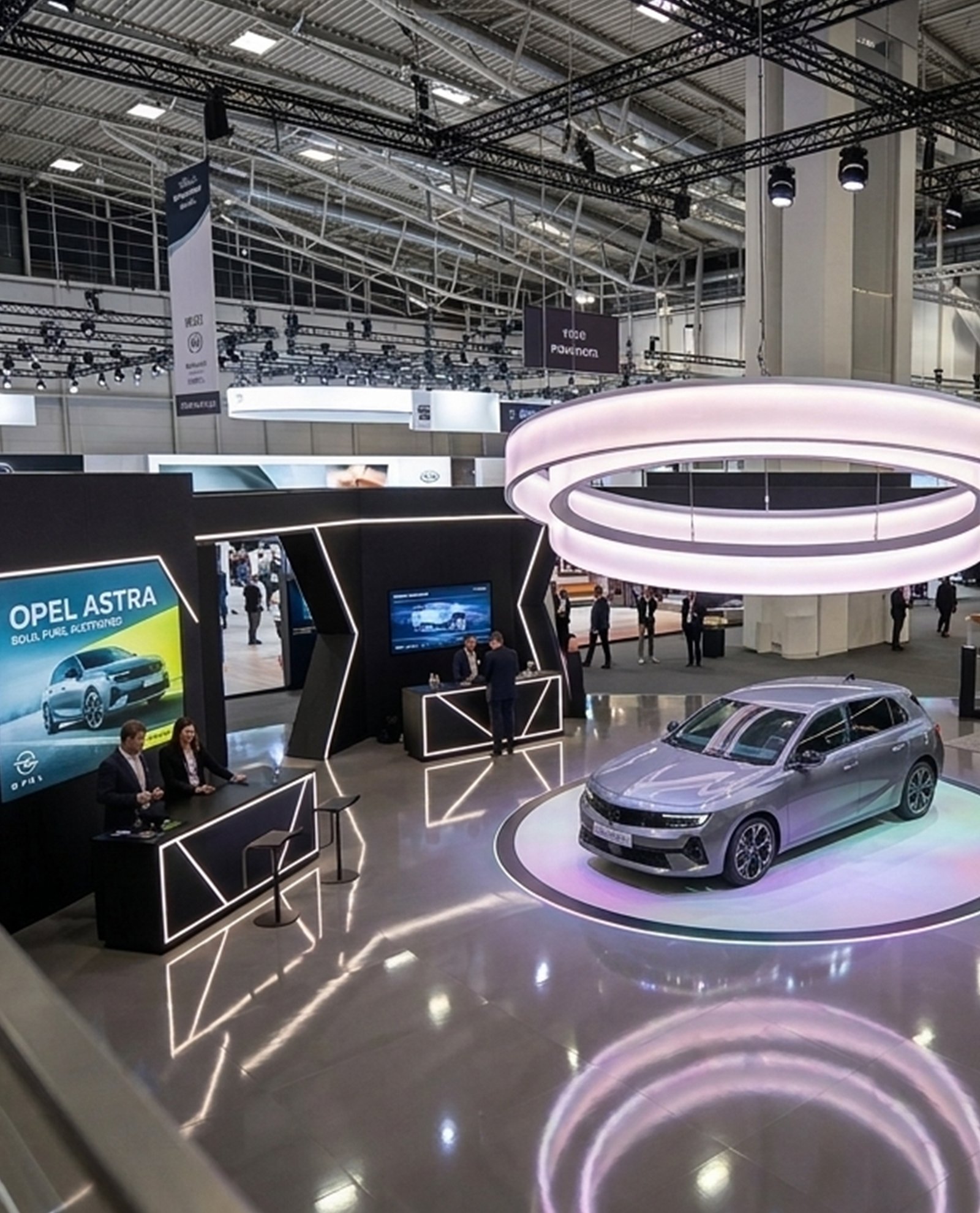 Automobile brand roadshow with promotional vehicle display